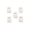 Brass Beads, Long-Lasting Plated, Cube, Silver, 4x4x4mm, Hole: 2mm