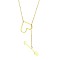 Simple and Stylish Stainless Steel Lariat Necklaces, Sweater Chain Necklace for Women, Arrow