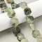 Natural Prehnite Beads Strands, Nuggets, with Seed Beads, 9.5~13x8.5~12.5x5~6mm, Hole: 1.2mm, about 28pcs/strand, 14.96''(38cm)~15.55''(39.5cm)