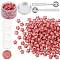 Sealing Wax Particles Kits for Retro Seal Stamp, with Stainless Steel Spoon, Candle, Plastic Empty Containers, Salmon, 9mm, 200pcs