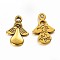 Tibetan Style Angel Alloy Pendants, Lead Free & Cadmium Free, Antique Golden, 18x13x2mm, Hole: 1.5mm, about 925pcs/1000g