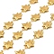 304 Stainless Steel Star Link Chains, Soldered, with Spool, Golden, 17x15x3.5mm