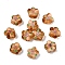 15PCS Handmade Lampwork Beads, Bumpy, Flower, Peru, 13.5x14.5x7mm, Hole: 1.4mm