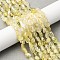 Natural Gold Prehnite Beads Strands, Nuggets, Tumbled Stone, 6.5~10x5~7x4~6.5mm, Hole: 1mm, about 46~53pcs/strand, 15.16''~15.75''(38.5~40cm)