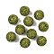 Grade A Rhinestone Pave Disco Ball Beads, for Unisex Jewelry Making, Round, Peridot, PP13(1.9~2mm), 16mm, Hole: 1.5mm