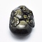 Natural Golden Sheen Obsidian Pendants, Carved Pi Xiu, 34.5x24x12.5mm, Hole: 2mm