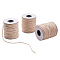 Round Cotton Twist Threads Cords, Macrame Cord, Light Yellow, 3mm, about 50yards/roll(150 feet/roll), 3rolls/bag