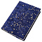 Velvet Book Cover, with Star Pattern, Rectangle Book Wrap, Midnight Blue, 217x168x4.5mm