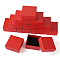 Rhombus Textured Cardboard Gift Storage Boxes, Square, Red, 7.5x7.5x3.6cm