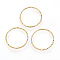 Brass Linking Rings, Soldered, Nickel Free, Real 18K Gold Plated, 12x1mm, Inner Diameter: 10mm