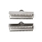 304 Stainless Steel Ribbon Crimp Ends, Rectangle, Stainless Steel Color, 10x25mm, Hole: 5x2mm