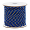 33~35M 3-Ply Polyester Twisted Cord, with Metallic Thread, Round, Blue, 3mm, about 36.09~38.28 Yards(33~35m)/Roll
