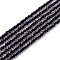 Transparent Glass Beads Strands, Faceted, Round, Black, 2mm, Hole: 0.6mm, about 182~201pcs/strand, 14.57~15.24 inch((37~38.7cm)