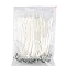 Cotton Candlewick, with Metal Sustainer Tabs, for DIY Candle Making, White, 9cm, 100pcs/set