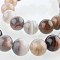 Dyed & Heated Natural Agate Round Beads Strands, Imitation Botswana Agate, 10mm, Hole: 1mm, about 38pcs/strand, 14.96 inch