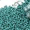 TOHO Round Seed Beads, Japanese Seed Beads, Frosted, (569F) Turquoise Galvanized Matte, 11/0, 2.2mm, Hole: 0.8mm, about 1111pcs/10g