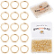 6 Bags Brass Open Jump Rings, Ring, Real 14K Gold Plated, 5.5x0.5mm, Inner Diameter: 3.5mm, 100pcs/bag