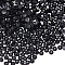 950Pcs Resin Rhinestone Cabochons, Half Round, Back Plated, Faceted, Black, 4x1.5mm