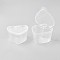 45ml Heart Shaped Seasoning Box, Disposable Tasting Cup, Clear, 4.6~5.8x5.5x3.2cm, Capacity: 45ml(1.52 fl. oz)