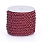 Polyester Cord, Twisted Cord, Dark Red, 5mm, about 4.37 yards(4m)/roll