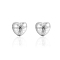 Non-Tarnish 304 Stainless Steel Stud Earrings for Women, Heart, Stainless Steel Color, 19x20mm