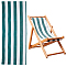 Stripe Pattern Chair Oxford Cloth, Beach Chair Cloth Replacement Supplies, Green, 1150x435x1~2.5mm