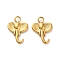 304 Stainless Steel Pendants, Elephant Charm, Ion Plating(IP), Real 14K Gold Plated, 17x12x2mm, Hole: 2.4mm