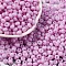 Baking Paint Glass Seed Beads, Round Hole, Rondelle, Grade A, Plum, 5~6x3.5~4mm, Hole: 1.6~1.8mm, about 3000pcs/pound