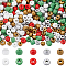 5 Colors Glass Seed Beads, Round, for Christmas, Mixed Color, 6/0, 4~5x3~4mm, Hole: 1~2mm, 40g/color, 40g/color