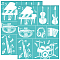 OLYCRAFT 2Pcs 8.6x11 Inch Music Theme Silk Screen Printing Stencil Self-Adhesive Silk Screen Stencil Musical Instruments Mesh Transfer Piano Guitar Drums Stencils for Painting on Wood DIY T-Shirt