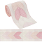 3M Polyester Jacquard Leaf Ribbon for Garment Accessories, Pink, 2-7/8 inch(73mm), 3m/set