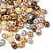 10G Opaque Colours Glass Seed Beads, 2-Hole, Oval, Mixed Color, 5.5x4x2.5mm, Hole: 1mm