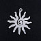 Non-Tarnish 304 Stainless Steel Pendants, Sun, Stainless Steel Color, 23.5x21.5x1mm, Hole: 1.2mm