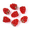 Handmade Lampwork Beads, Raspberry, Crimson, 18~20x14~17mm