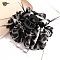 Flower Plastic Claw Hair Clips, Hair Accessories for Women & Girls, Leopard Print Pattern, Black, 130x100mm
