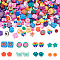 320Pcs 8 Styles Handmade Polymer Clay Beads, Mixed Shapes, Mixed Color, 40pcs/style