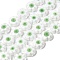 Handmade Millefiori Glass Flat Round Bead Strands, Single Flower Design, White, 10x3.5~4mm, Hole: 1mm, about 39pcs/strand, 14.17 inch(36cm)