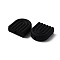 Food Grade Eco-Friendly Silicone Beads, Rainbow, Black, 19.5x17x6mm, Hole: 2mm