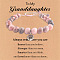 Natural Pink Zebra Jasper Round Beaded Stretch Bead Bracelets, Heart with Letter Alloy Charm Bracelets for Women, Platinum, Letter P, 7-1/8 inch(18cm)