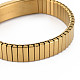 ステンレス鋼の長方形のリンクストレッチブレスレット  女性のためのブロックタイルリストバンド  ゴールドカラー  内径：2インチ（5.2cm） BJEW-N017-028LG-1