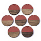 Transparent Resin & Walnut Wood Pendants RESI-S358-02B-H50-1