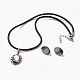 Set di gioielli con collana con ciondolo e orecchini a bottone SJEW-JS01056-1