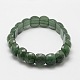 Perles aventurine naturelles facettes étirer bracelets BJEW-E289-B04-2