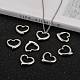 Handmade Valentines Day Gifts Ideas for Him 201 Stainless Steel Open Heart Pendants STAS-Q111-5