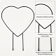 AHANDMAKER 4Pcs Heart & Round Iron Climbing and Stem Plant Support Stakes Sets IFIN-GA0001-40-5