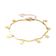 Braccialetti a maglie in ottone con stella e set di gioielli con orecchini pendenti SJEW-JS01090-2