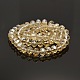 Perles rondelles facettées plaqué lustre perles de verre GLAA-A024F-PL01-2