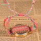 Плетеные хлопчатобумажные шнур браслет часы WACH-G017-01-6