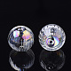 Handmade Blown Glass Globe Beads X-BLOW-T001-02A-AB-1
