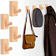 GORGECRAFT 4 Sets Wood Wall Hooks Handmade Natural Wooden Coat Hook Wall-Mounted Heavy Duty Hook Hanger Decorative with Screw for Hanging Hat Bag Clothes Towels AJEW-WH0182-93B-3